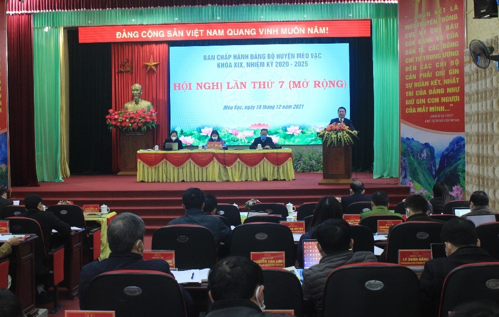 Hội nghị Ban Chấp hành Đảng bộ huyện Mèo Vạc lần thứ 7