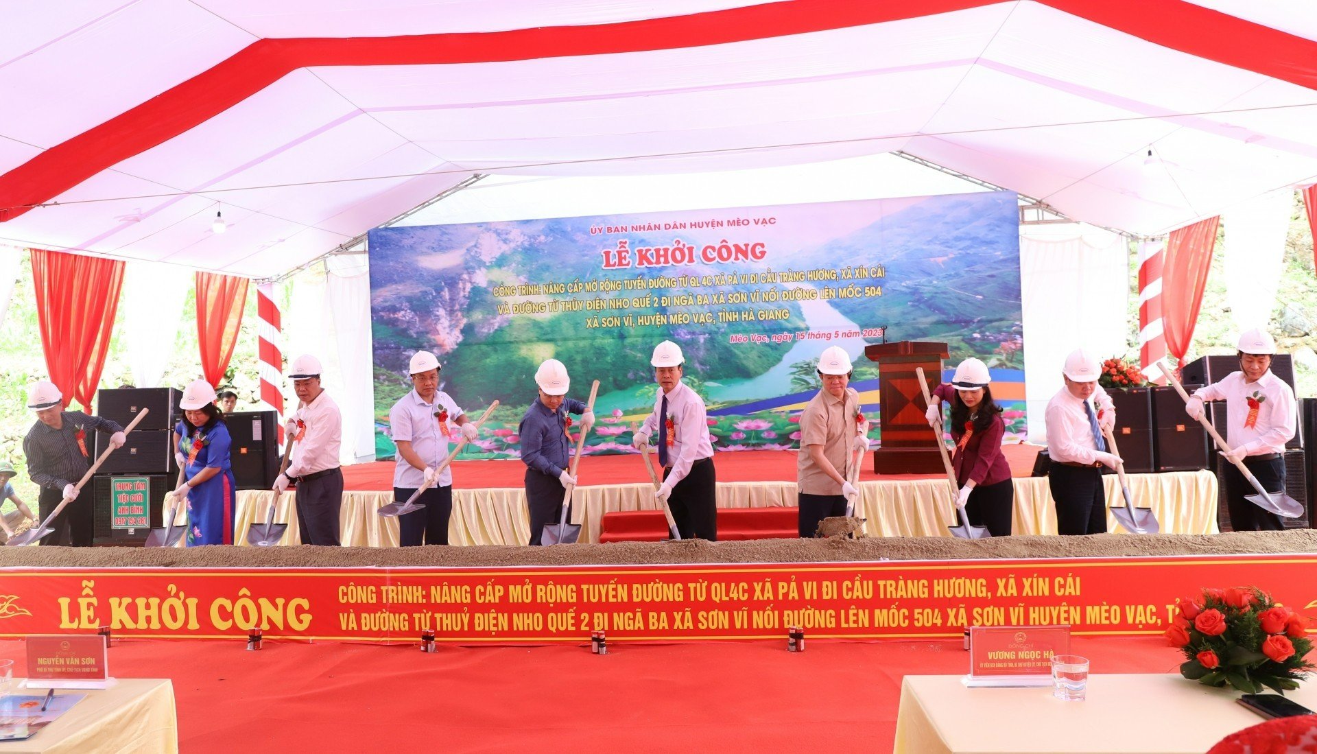 Khởi công công trình nâng cấp, mở rộng 2 tuyến đường liên xã ở huyện Mèo Vạc